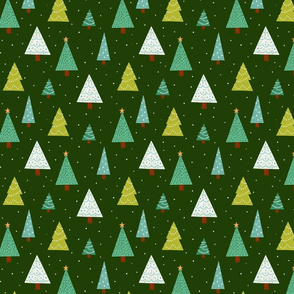 Holly Jolly Trees - Green