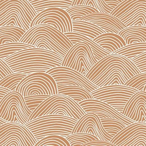 Minimalist ocean waves and surf vibes abstract salty water minimal Scandinavian style stripes burnt orange sunset white