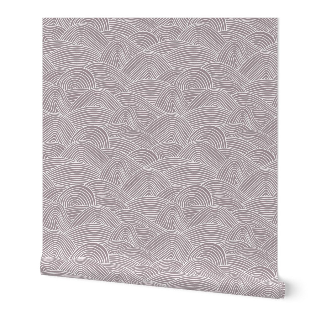 Minimalist ocean waves and surf vibes abstract salty water minimal Scandinavian style stripes mauve purple white