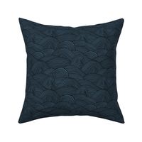 Minimalist ocean waves and surf vibes abstract salty water minimal Scandinavian style stripes navy blue black