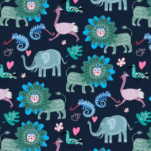 African animals pattern 2