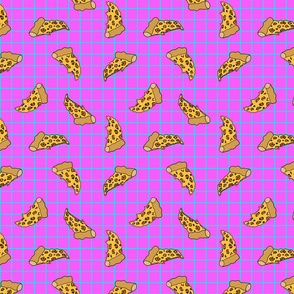 leopard print pizza blue on pink