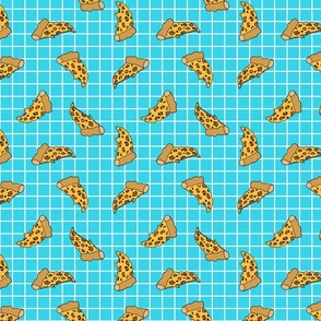 leopard print pizza white on blue