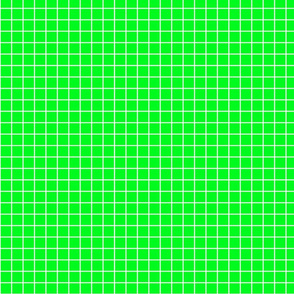 80s grid white on neon green