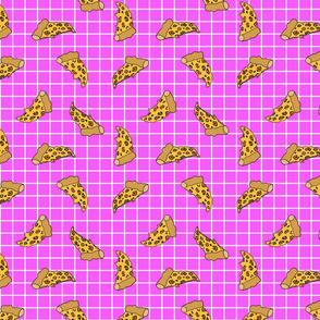 leopard print pizza white on pink