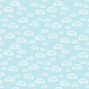 Fluffy Clouds - Blue - Small