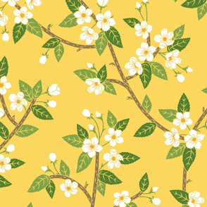 Spring Blossoms - yellow - extra large scale
