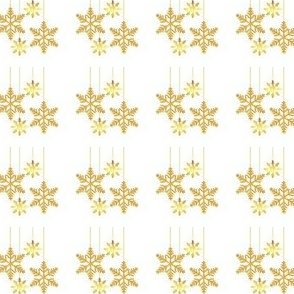 Gold and Yellow Hanging Snowflakes