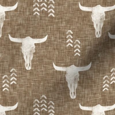 desert skulls - boho - southwest cow skull - light brown - LAD20BS