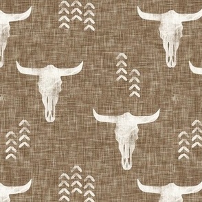 Highland Cow Seamless Pattern, Cute Cow Fabric Design, Longhorn