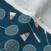 Badminton Rackets and birdies - shuttlecock & racquets - yard games birdie - blue - LAD20