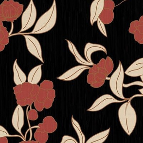 Vintage Wallpaper - Rusty Florals / Large