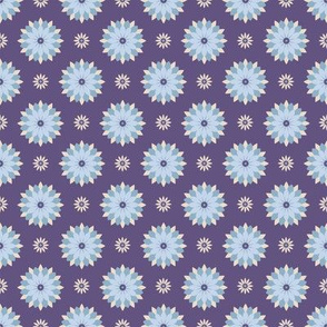 Purple Mandala Flowers Pattern
