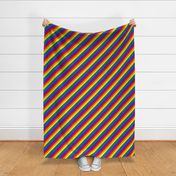 Rainbow Pride Flag Diagonal 6 Colors 