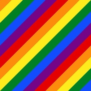 Rainbow Pride Flag Diagonal 6 Colors 