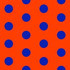 Orange with Blue Dots Medium