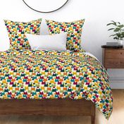 cats - nala cat - bohemian colors - geometric cats - cat fabric and wallpaper