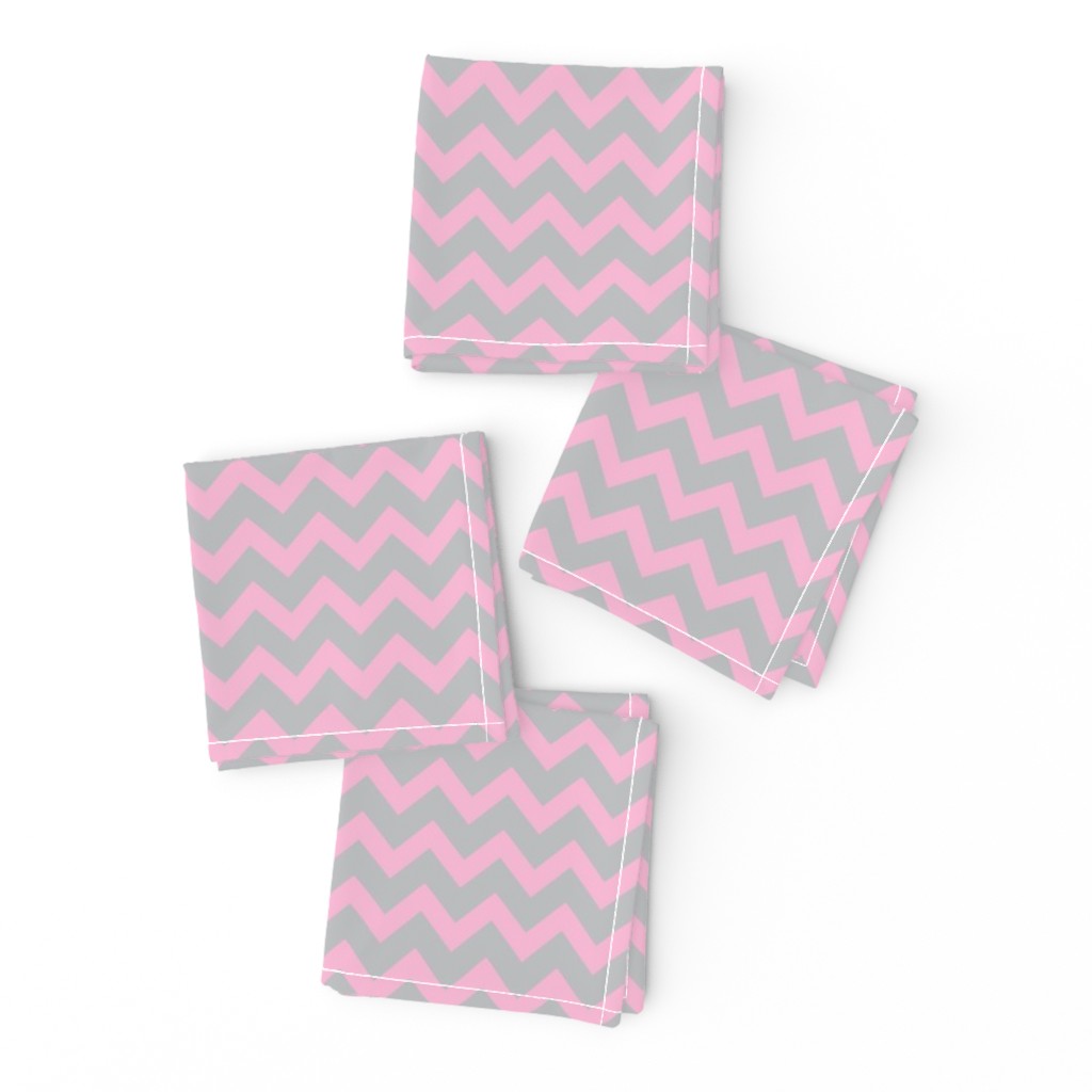 Pink and Gray Chevrons