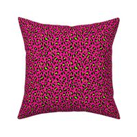 Samll Scale - 80s Neon Pink and Lime Green Leopard Print - Small Scale