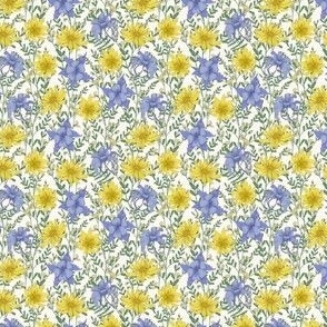 Blue and Yellow Flowers (tiny)