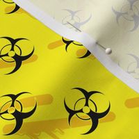 Biohazard Caution Yellow Orange Drips