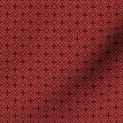medieval-style geometric, red