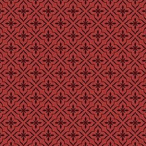 medieval-style geometric, red