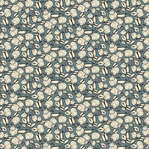 acres of clams ditsy aegean teal
