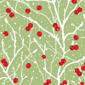 Winterberry Charm - Celery Green 3