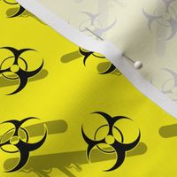 Biohazard Caution Yellow Drips