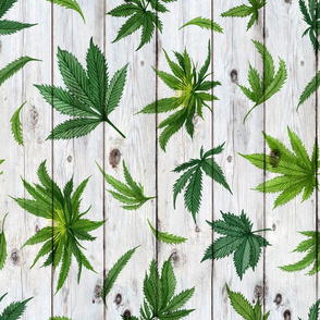 Cannabis on Wood rotated - large scale