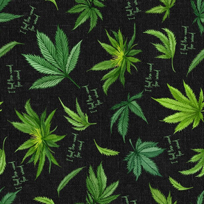 I Feel The Need For Weed on Dark Grey Linen rotated - large scale