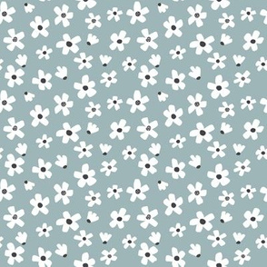 ditsy floral //  daisy garden citadel blue cute floral flowers