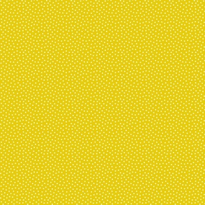White 2.5 mm polka dots on dark yellow ground
