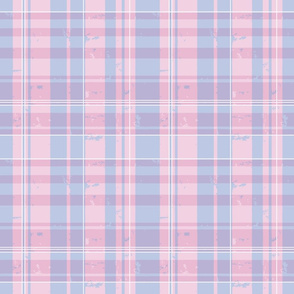 Tartan / Flannel - Bubblegum Blue & Pink