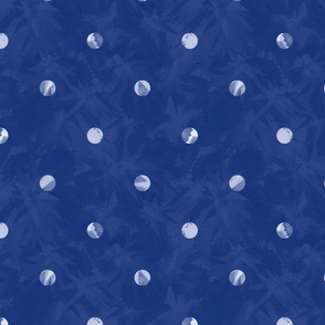 Textured Polkadots - Dark Classic Blue