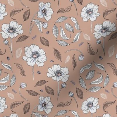 romantic nude florals - Anemone collection
