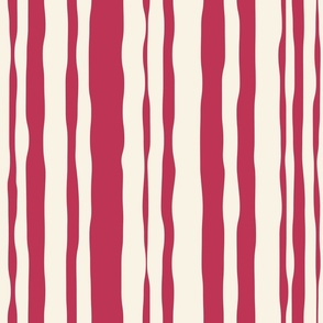 Hand Drawn Stripes - Pantone 2023 Viva Magenta - Big