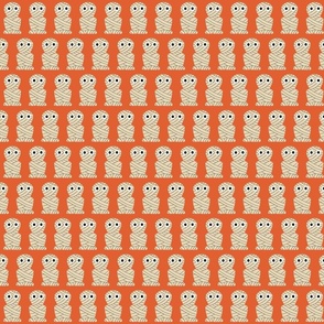 mummies  orange background