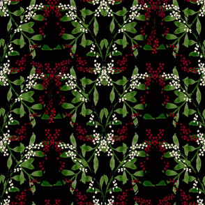 Jacquelyn _Cream/ Red/Green on Black