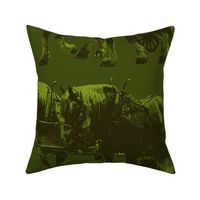 Heavy Horses Toile Olive