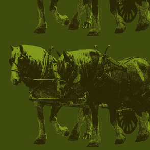 Heavy Horses Toile Olive