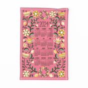2024 Midsummer Festival Floral Tea Towel Calendar (Rose)