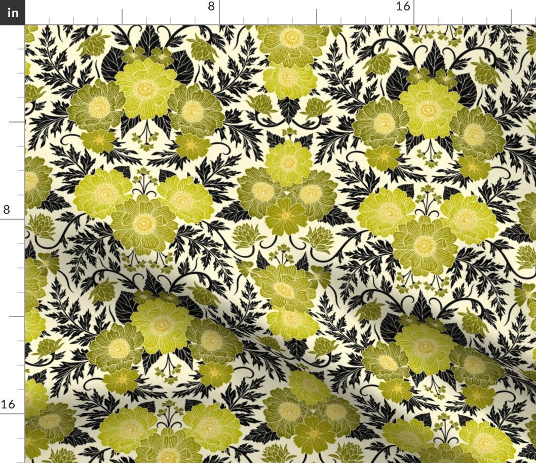 Retro Green Floral Pattern