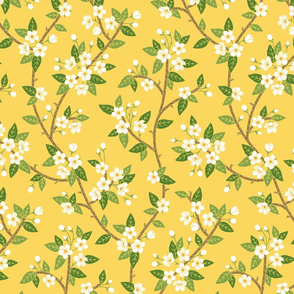 Spring Blossoms - yellow - medium scale