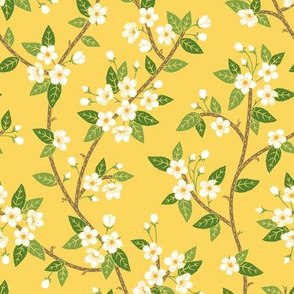 Spring Blossoms - yellow - small scale