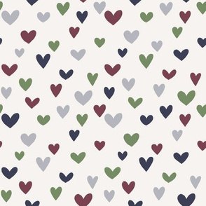 Delicate hearts on background