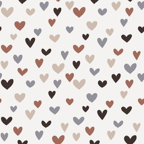 Pastel hearts on background
