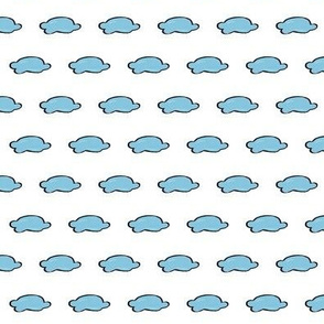 Wee Lil Nature Baby, Clouds - Blue White - Coordinate Small    