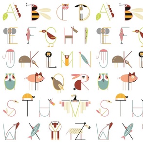 Animal alphabet pattern